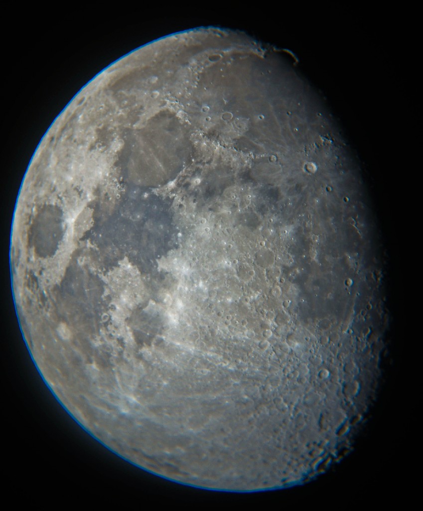 The moon through the telescope