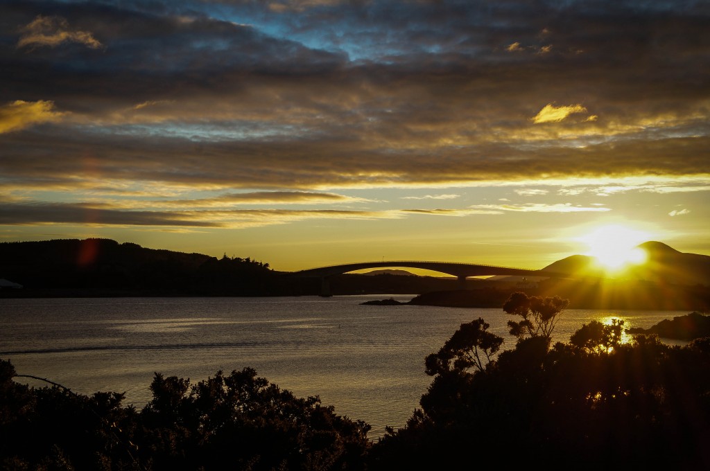 The Skye bridge at sunset