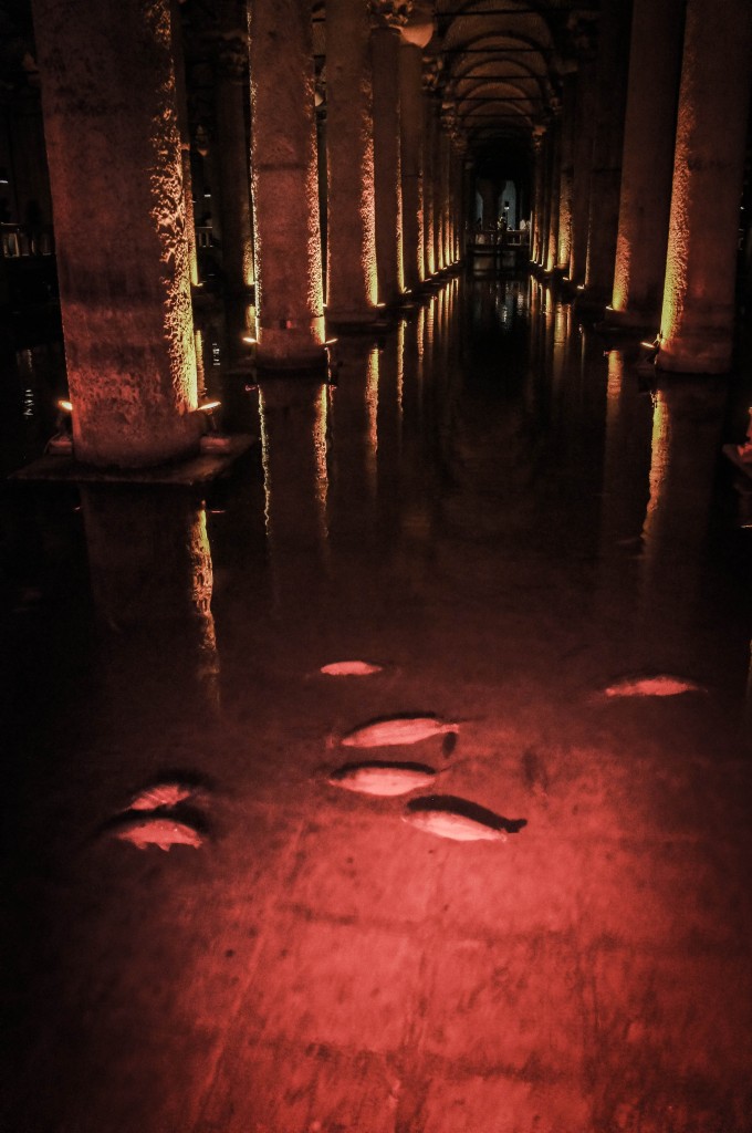 Inside the chambers of the Cistern Basilica