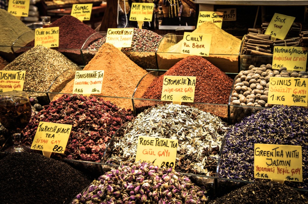 Colourful spices at the Egyptian Market