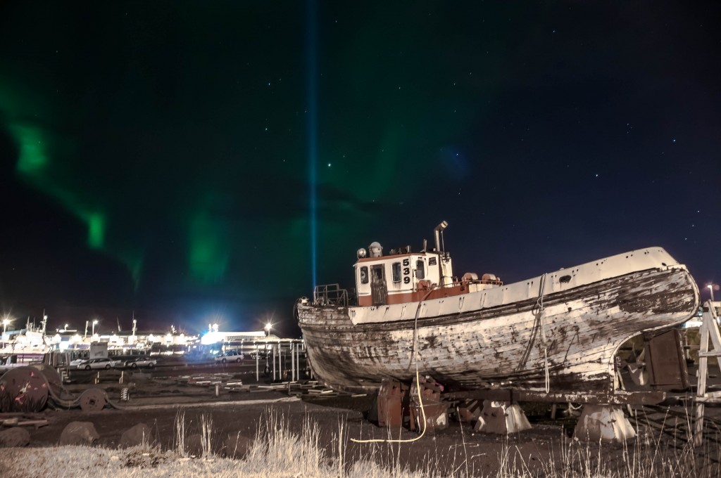 The lights were faint, but we saw them in Iceland.