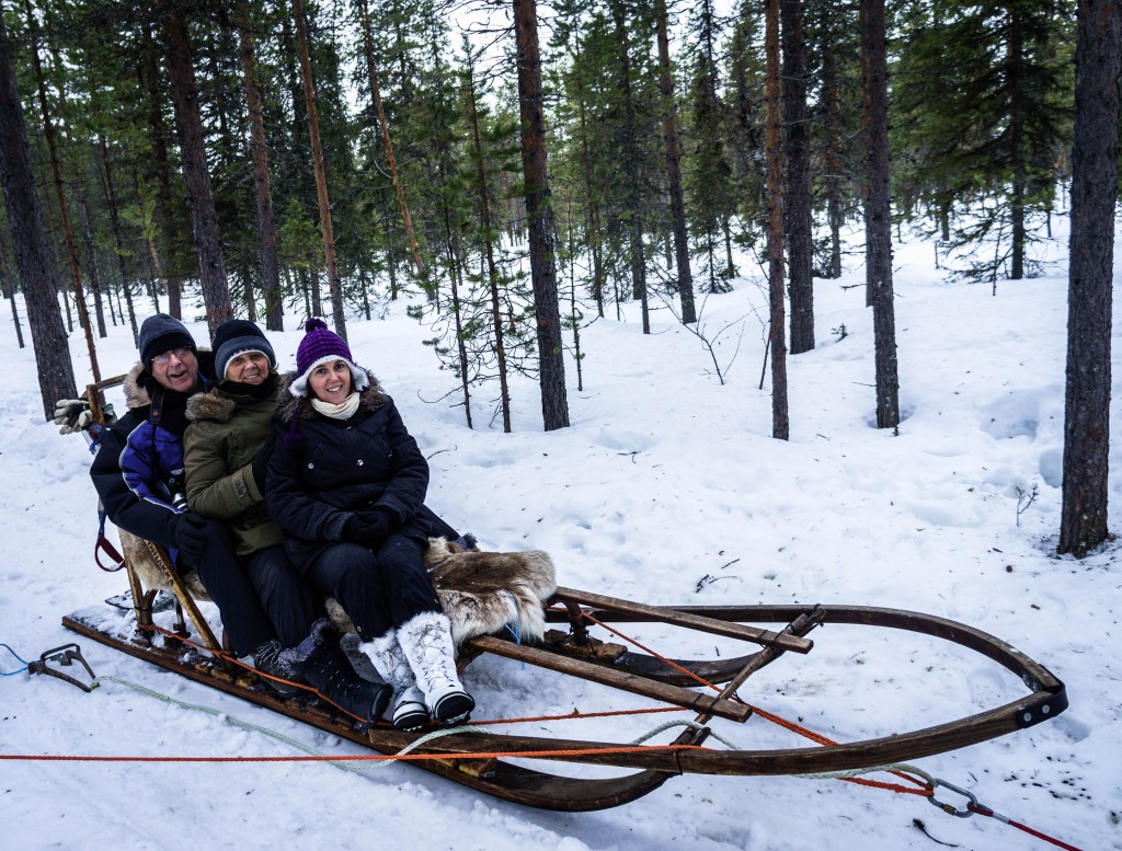 Sitting on the sled