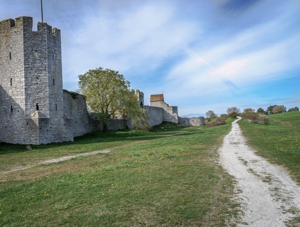 Walking around the city walls.