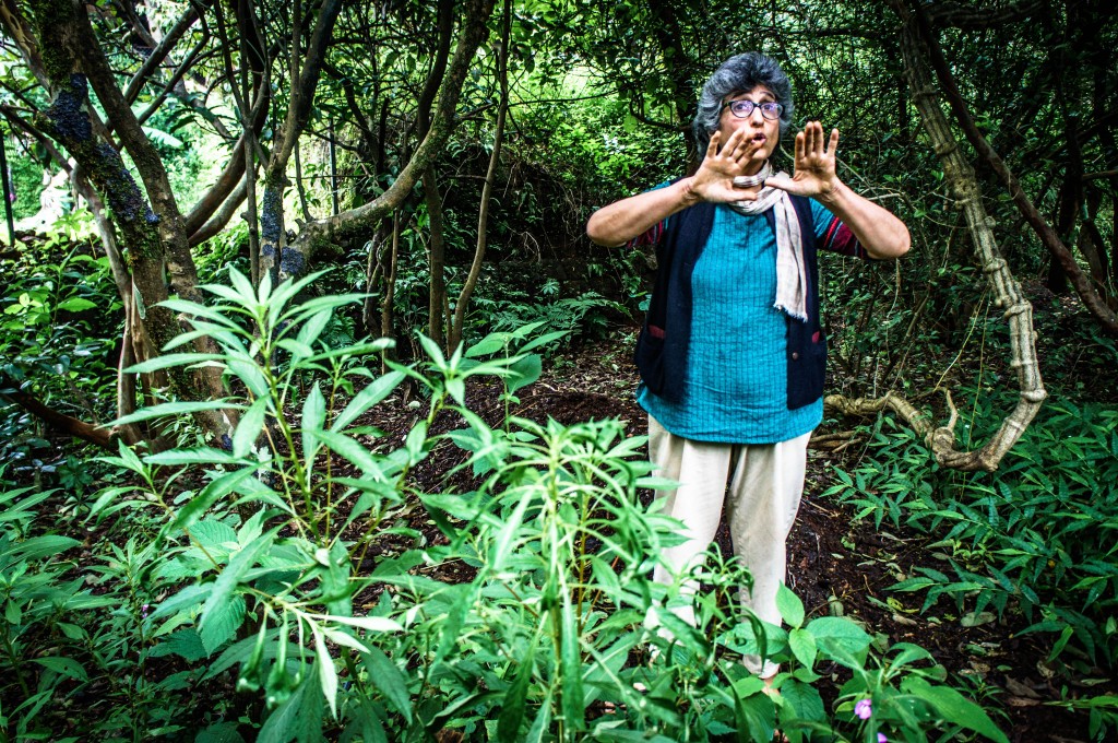 Mona explaining about the plants at Redstone