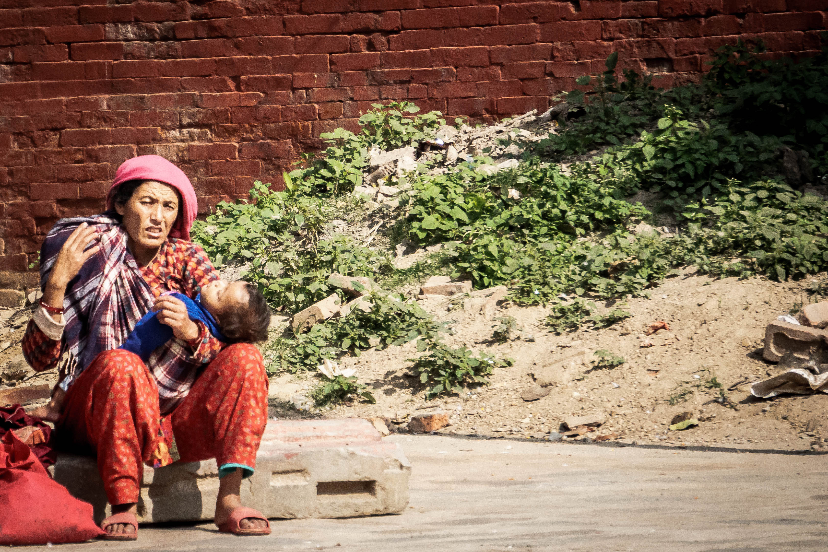 Woman with Child, Durbar Square, Kathmandu