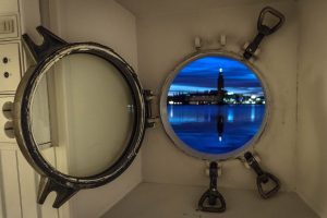 View from the porthole, Loginn Hotel