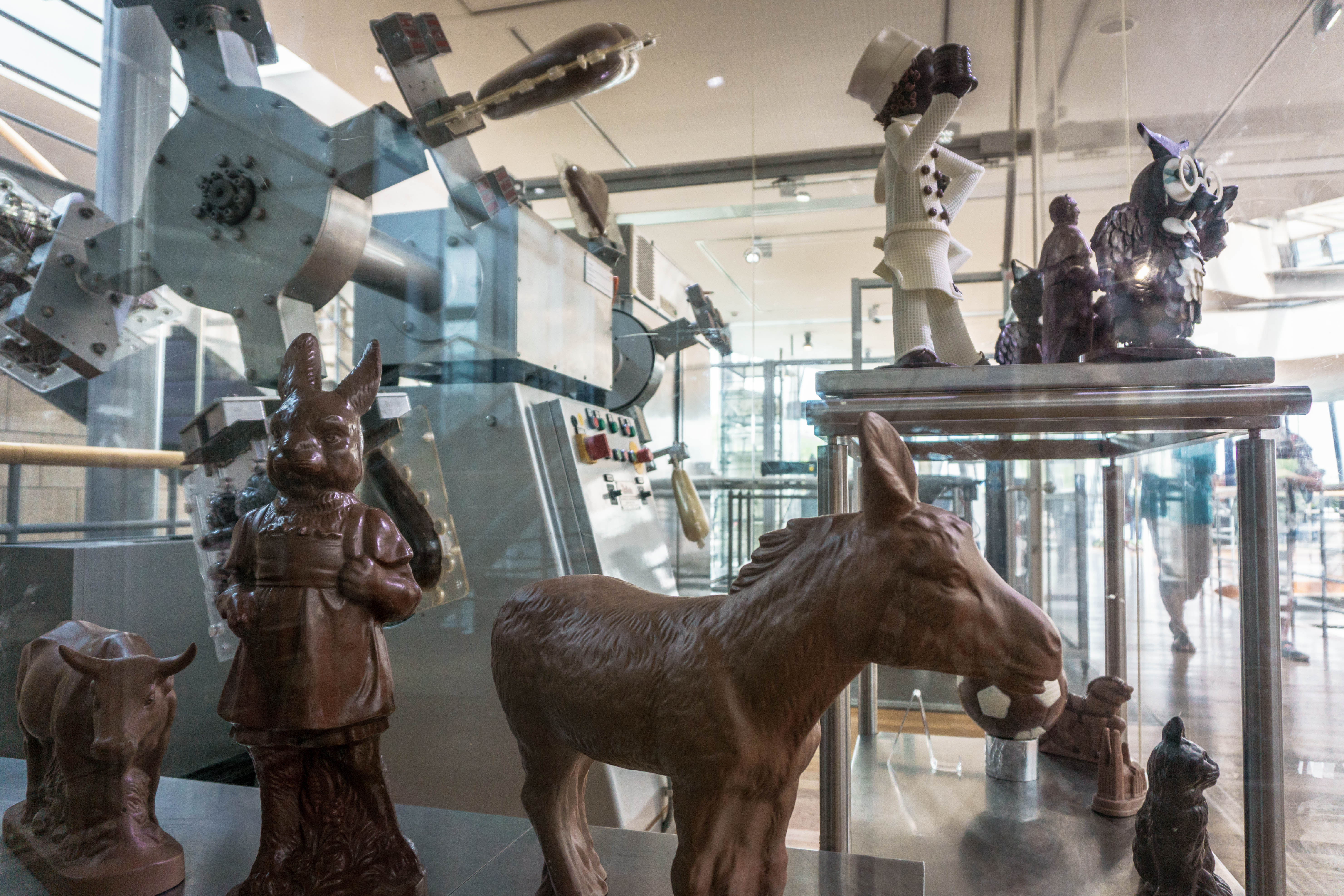 Moulded chocolate at the Köln Chocolate Museum