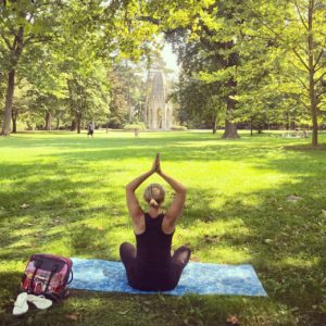 yoga in the park